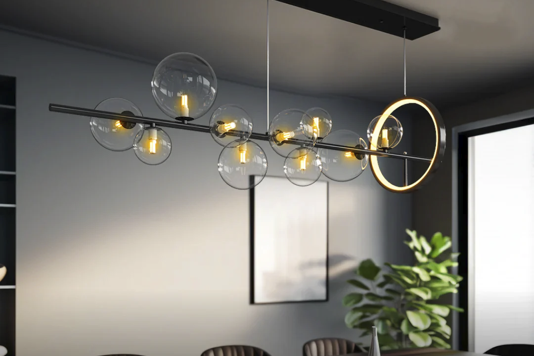 Stunning Nordic Style Glass Chandelier for Living Room