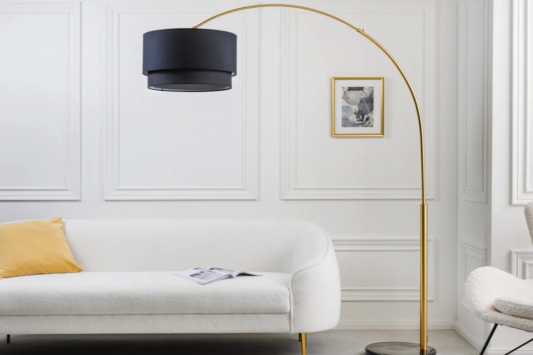 Shine Bright with a Fishing Rod Golden Floor Lamp