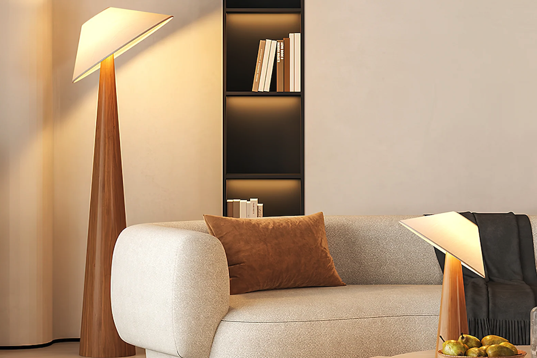 Elevate Your Space with a Tilt Hat Wooden Floor Lamp