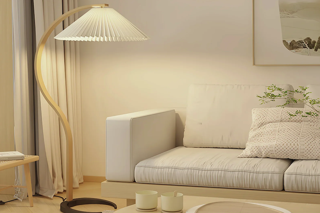 Embracing Japandi Style with Pleated Fabric Floor Lamps